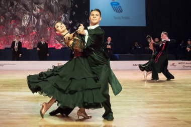 Elblag, Polonya - 13 Ekim 2017 - Baltık Kupası dans yarışması. Elblag turnuvada uluslararası dans