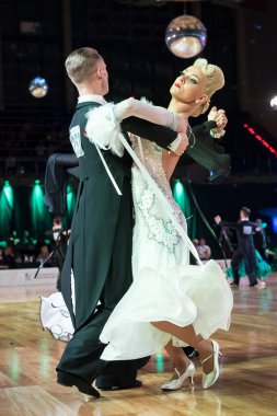 Elblag, Polonya - 14 Ekim 2017 - Baltık Kupası dans yarışması. Elblag turnuvada uluslararası dans