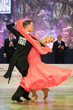 Elblag, Polonya - 14 Ekim 2017 - Baltık Kupası dans yarışması. Elblag turnuvada uluslararası dans