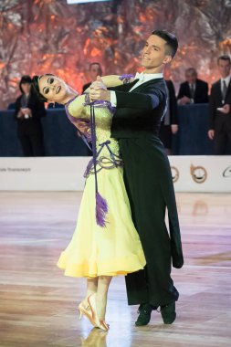 Elblag, Polonya - 14 Ekim 2017 - Baltık Kupası dans yarışması. Elblag turnuvada uluslararası dans