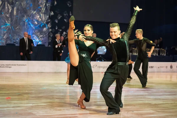 Elblag, Polônia - 14 de outubro de 2017 - Baltic Cup Dance Competition. Torneio de dança internacional em Elblag — Fotografia de Stock