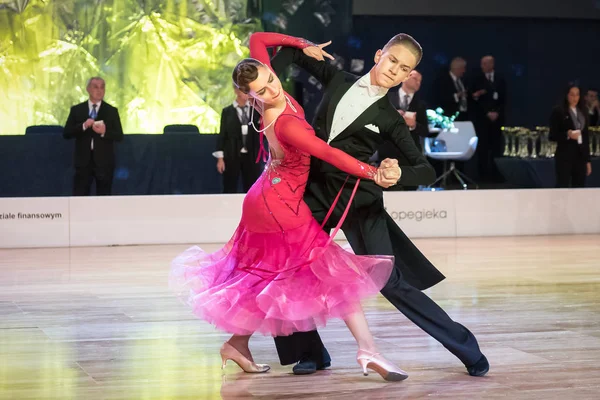 Ельблонг, Польща - 14 жовтня 2017 - Балтійський Кубок конкурс танцю. Міжнародний танцювальний турніру в Ельблонг — стокове фото