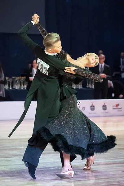 Ельблонг, Польща - 14 жовтня 2017 - Балтійський Кубок конкурс танцю. Міжнародний танцювальний турніру в Ельблонг — стокове фото