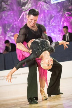 Elblag, Polonya - 15 Ekim 2017 - Baltık Kupası dans yarışması. Elblag turnuvada uluslararası dans