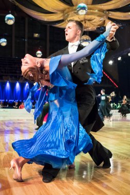 Elblag, Polonya - 15 Ekim 2017 - Baltık Kupası dans yarışması. Elblag turnuvada uluslararası dans