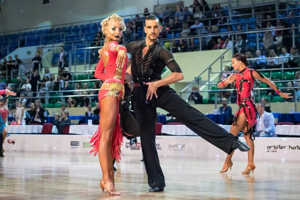 Elblag, Polonya - 15 Ekim 2017 - Baltık Kupası dans yarışması. Elblag turnuvada uluslararası dans — Stok fotoğraf