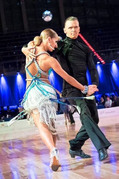 Elblag, Polsko - 15. října 2017 - baltský pohár taneční soutěž. Mezinárodní taneční turnaj v Elblag — Stock fotografie