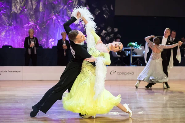 Elblag, Polonya - 15 Ekim 2017 - Baltık Kupası dans yarışması. Elblag turnuvada uluslararası dans — Stok fotoğraf
