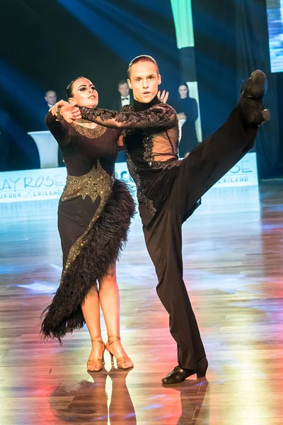 Krakow, Poland - December 10, 2017 - Wieczysty Cup Dance Competition. National Ballroom Dance Tournament Wieczysty Cup in Krakow — Stock Photo, Image