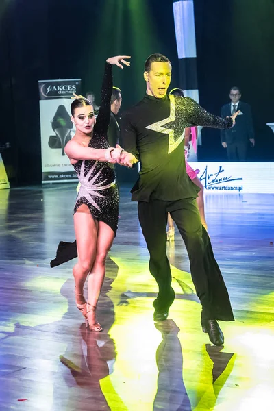 Krakow, Poland - December 10, 2017 - Wieczysty Cup Dance Competition. National Ballroom Dance Tournament Wieczysty Cup in Krakow — Stock Photo, Image