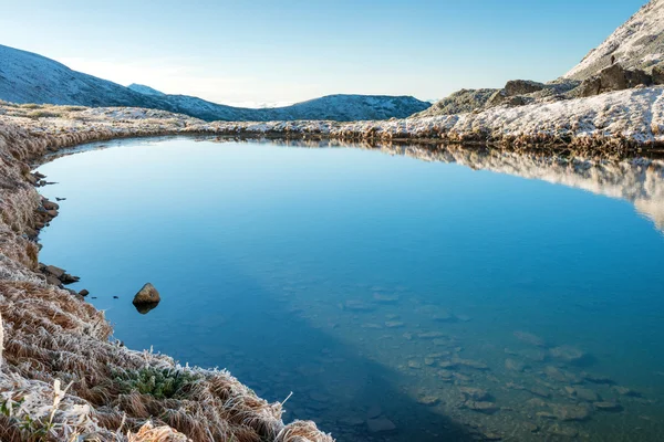 Lindo lago azul nas montanhas — Fotografia de Stock