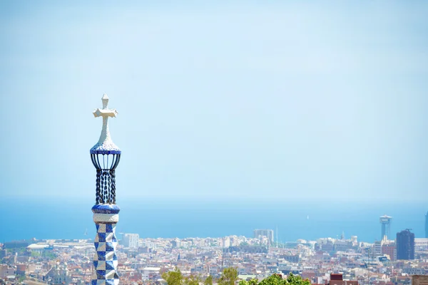 Uitzicht vanaf park Guell — Stockfoto