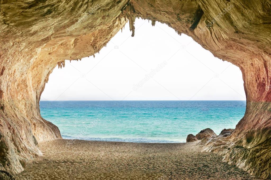 Big empty cave with access to sea