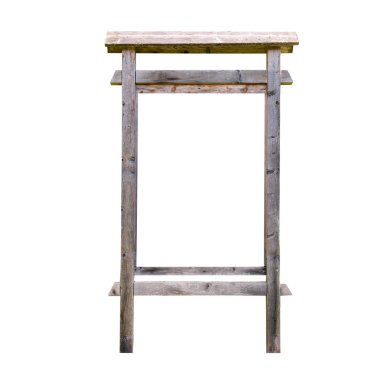 Beyaz boş ahşap tabela