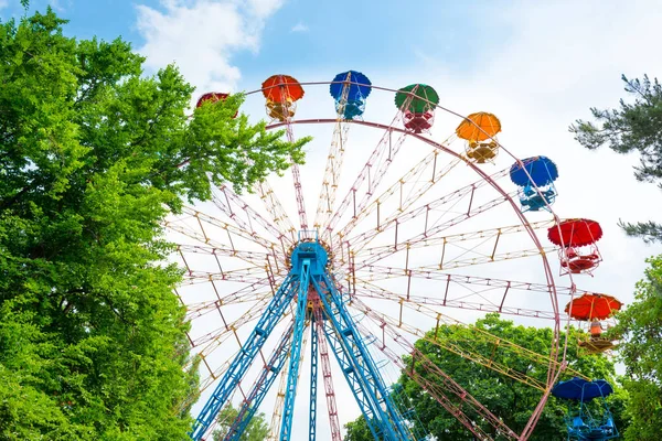 Ferris wheel in the green park — Stock Photo, Image