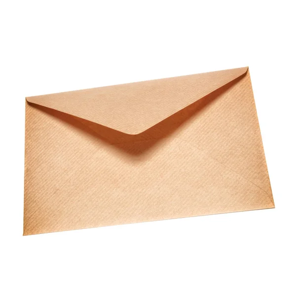 Demi ouverte vieille enveloppe en papier jaune — Photo
