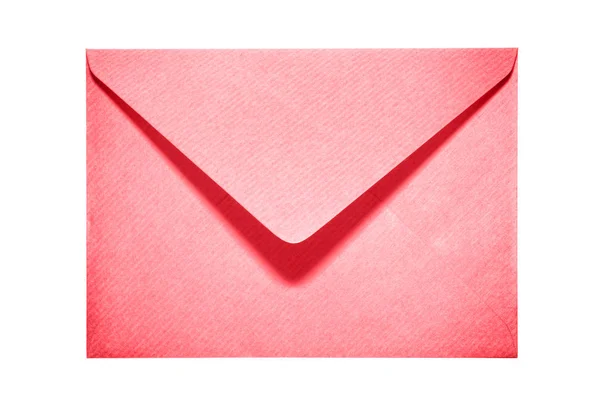 Envelope de papel vermelho meio aberto — Fotografia de Stock