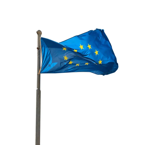 Wapperende vlag van de Europese Unie Eu — Stockfoto