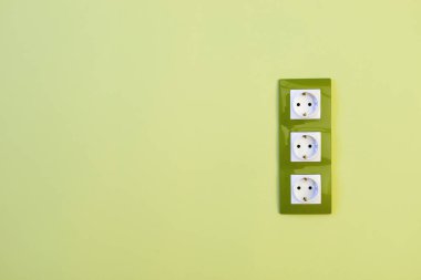 Euro yeşil elektrik soketleri