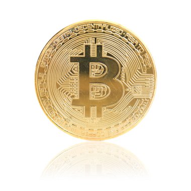 Yansıması ile altın bitcoin