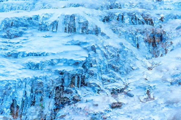 Niebieski Lód Tekstury Tle Rock Zima — Zdjęcie stockowe