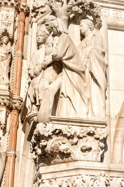 Mermer heykel, heykel, San Marco Piazza Venedik, İtalya