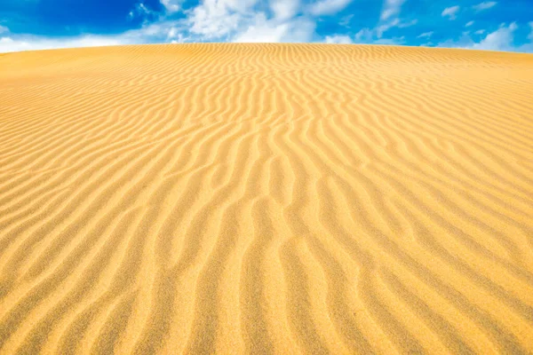 Τοπίο των θινών της ερήμου και του γαλάζιου ουρανού — Φωτογραφία Αρχείου