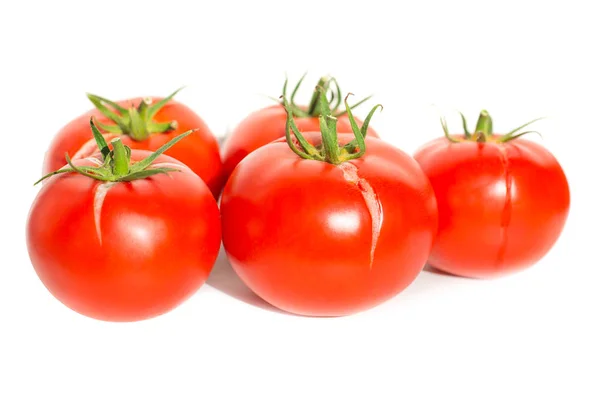 Skupina červená čerstvých rajčat — Stock fotografie