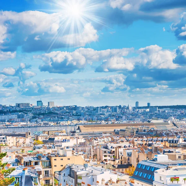 Ville Paris Depuis Montmartre Beau Paysage Urbain Voyage Paris — Photo