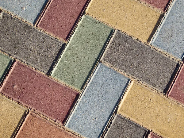 Pavimentos de tijolos coloridos — Fotografia de Stock