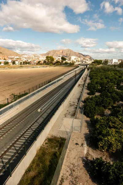 Railway line in Spain — Stock Photo, Image