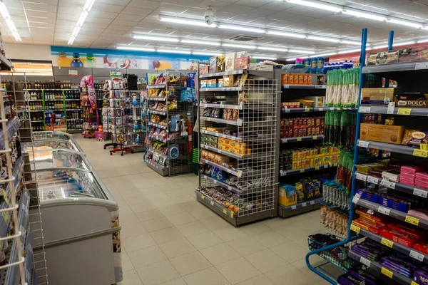 Torrevieja Valenciana Spanje Apr 2020 Voedsel Koop Lege Winkel Door — Stockfoto