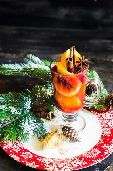 Christmas time mulled wine — Stock Photo, Image