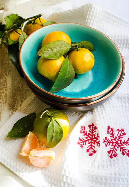 Frutas frescas de mandarina orgánica — Foto de Stock