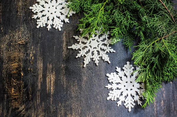 Christmas frame with festive tree — Stock Photo, Image