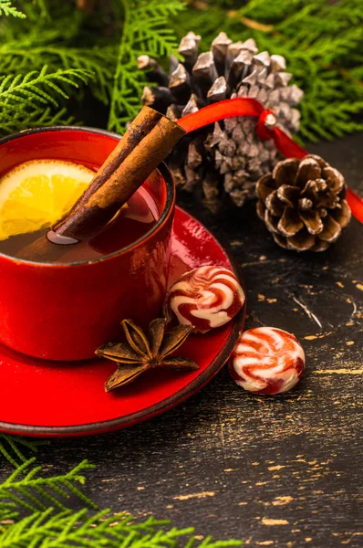 Cup of Tea with a Lemon — Stock Photo, Image