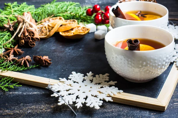 Tè di Natale con limone — Foto Stock