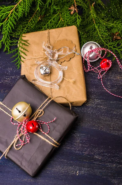 Weihnachtsgeschenkboxen — Stockfoto