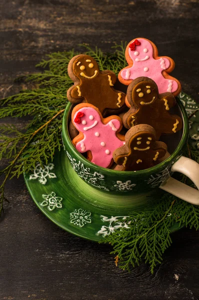 Christmas concept  with gingerbread — Stock Photo, Image
