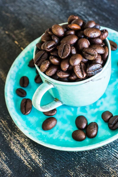 Chicchi di caffè crudi — Foto Stock