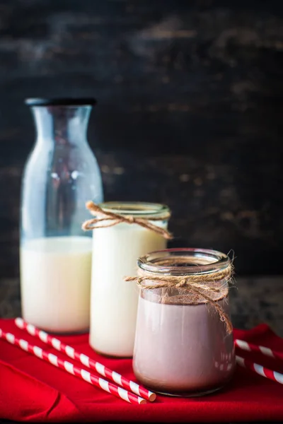 Healthy food on rustic table — Stock Photo, Image