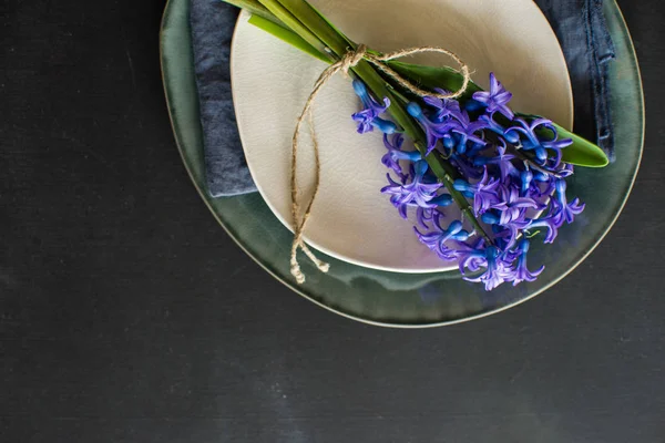 Spring table setting — Stock Photo, Image