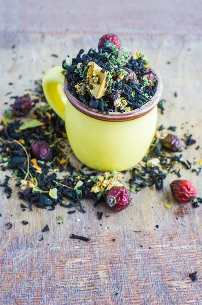 Szerves-virág tea fogalma — Stock Fotó
