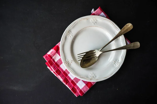 Definição de mesa rústica — Fotografia de Stock