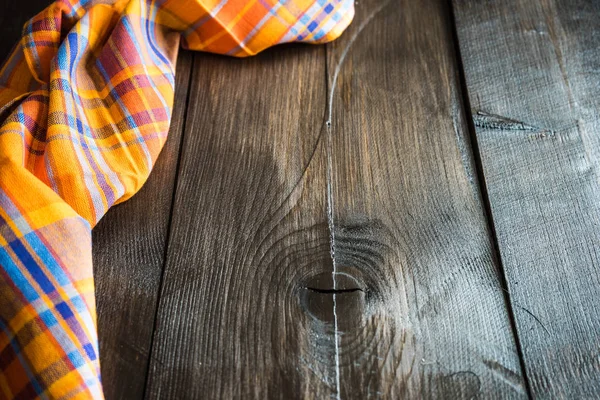 Rustic orange kitchen towel — Stock Photo, Image