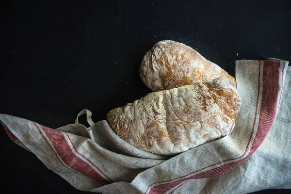 Νωπά ψημένα ciabatta ψωμί — Φωτογραφία Αρχείου