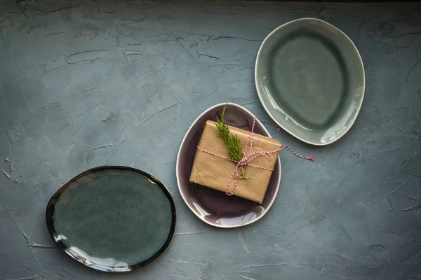 Kerst tafel dekken — Stockfoto