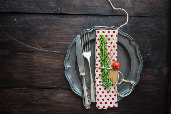 Cenário de mesa de Natal — Fotografia de Stock