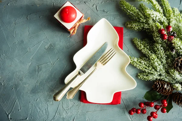 Christmas table setting — Stock Photo, Image