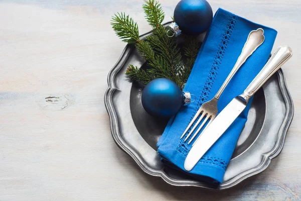 Christmas table setting — Stock Photo, Image